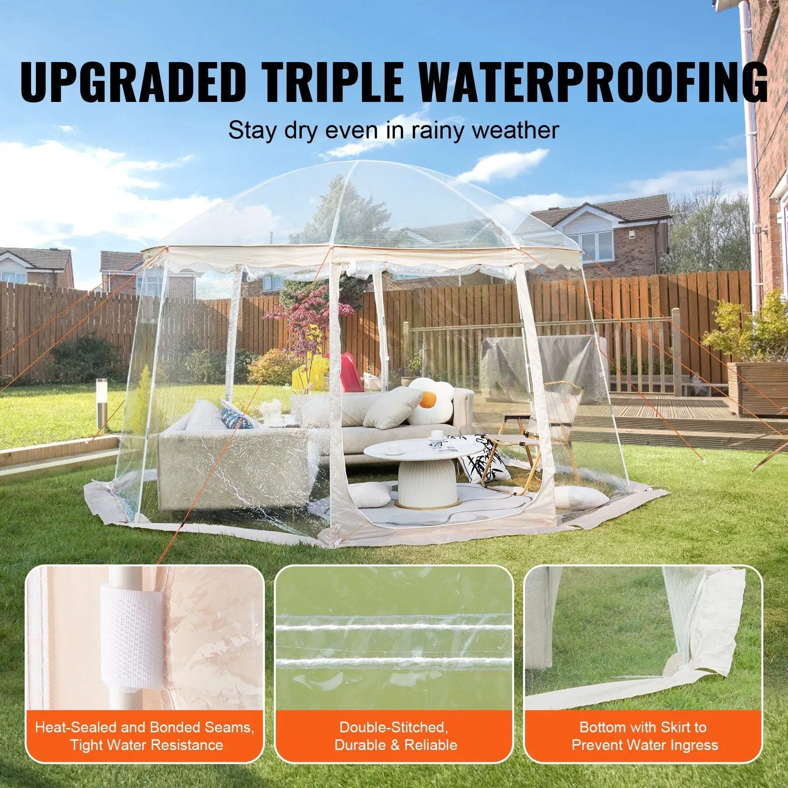 Attractive Instant Top-selling Tent Clear Proof Tent Shelter Sports 8-10 Pop-Up People Weather VEVOR