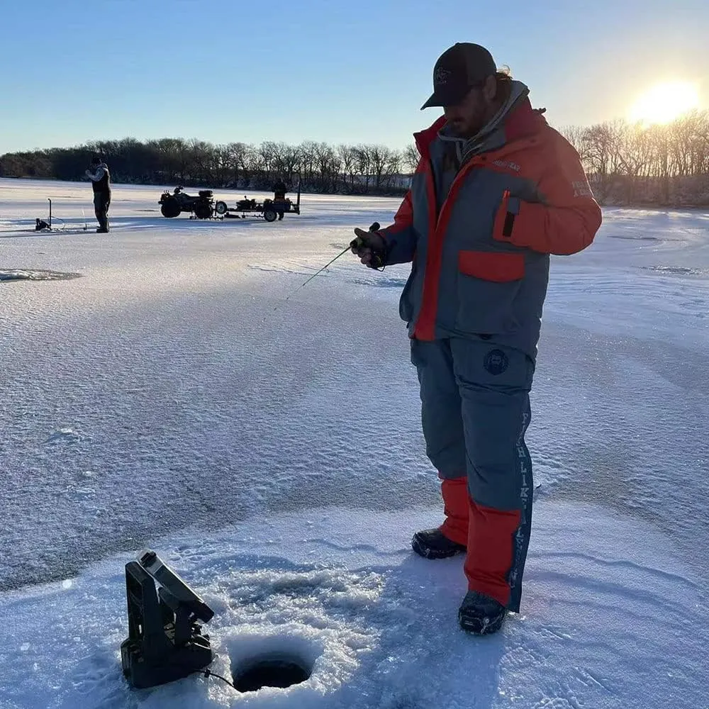 Aurora Series Ice Fishing Suit with Floatation, Insulated Waterproof Bibs and Jacket for Ice Fishing