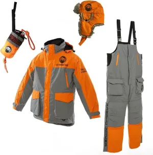 Aurora Series Ice Fishing Suit with Floatation, Insulated Waterproof Bibs and Jacket for Ice Fishing