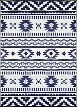 BalajeesUSA Outdoor Rugs 9x12 ft Large Plastic Patio Grey Dark Blue Affordable Multipurpose Woven Plastic Straw All-Weather Waterproof Reversible Camper mat Backyard Picnic Sports Camps Tent 7575