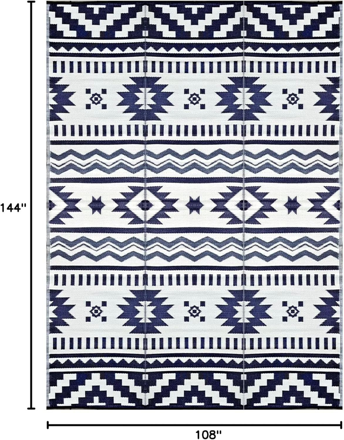BalajeesUSA Outdoor Rugs 9x12 ft Large Plastic Patio Grey Dark Blue Affordable Multipurpose Woven Plastic Straw All-Weather Waterproof Reversible Camper mat Backyard Picnic Sports Camps Tent 7575