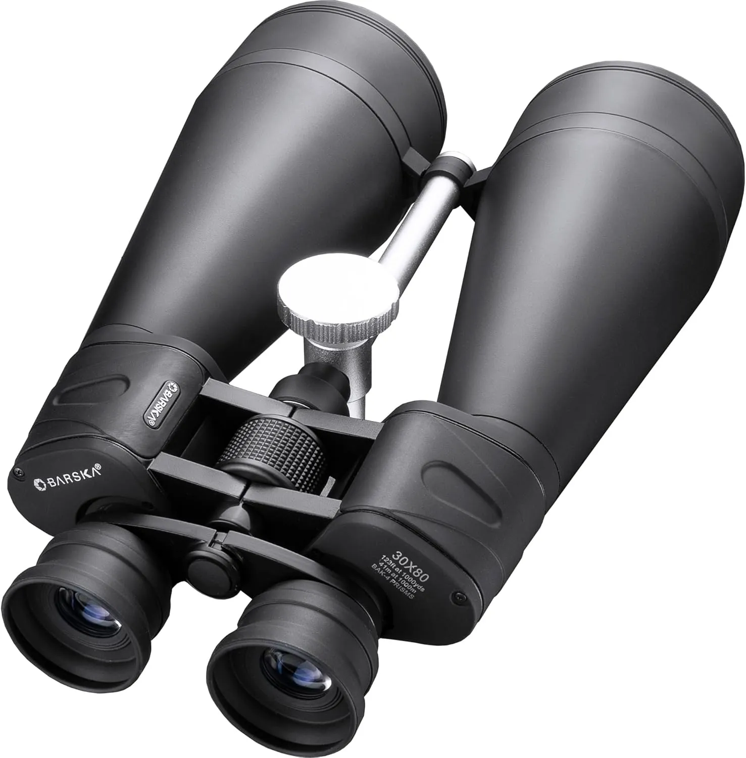 BARSKA X-Trail 30x80 Binocular w/ Braced-in Tripod Adapter, Black