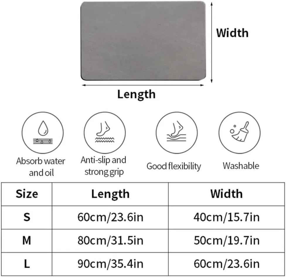 Bath Mat Non-Slip Bathroom Rug Absorbent Bathroom Carpet Bathtub Drying Floor Mats Shower Room Entrance Doormat,Bath Mat C,60x90cm
