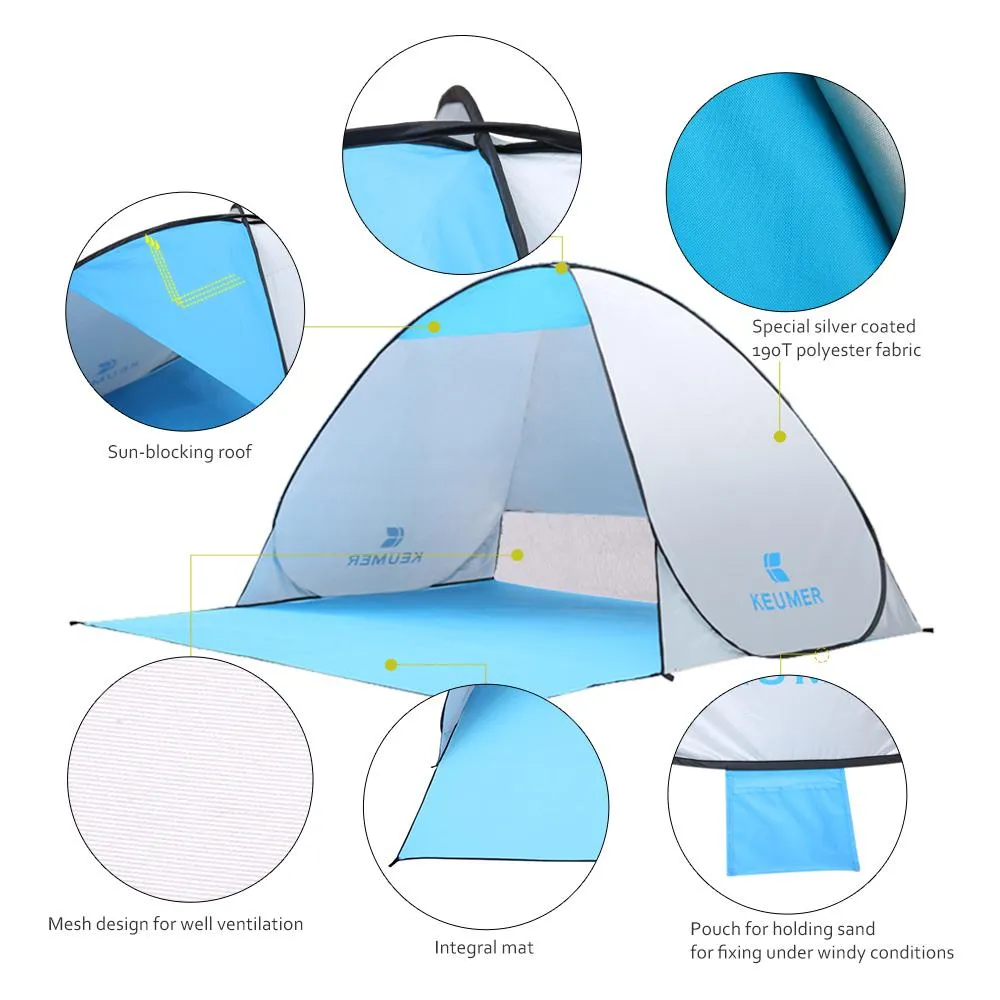 Beach Pop-Up Tent (SUPER QUICK AUTOMATIC OPENING)