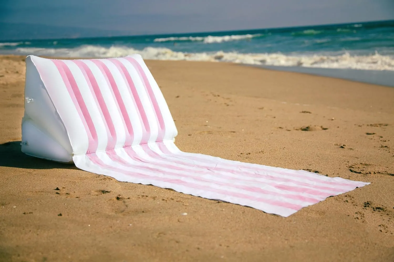 BeachBack Inflatable Beach Lounger - Beach Chair with Adjustable Back Support - Portable and Lightweight Air Sofa Chair for Lawn or Anywhere Outdoors