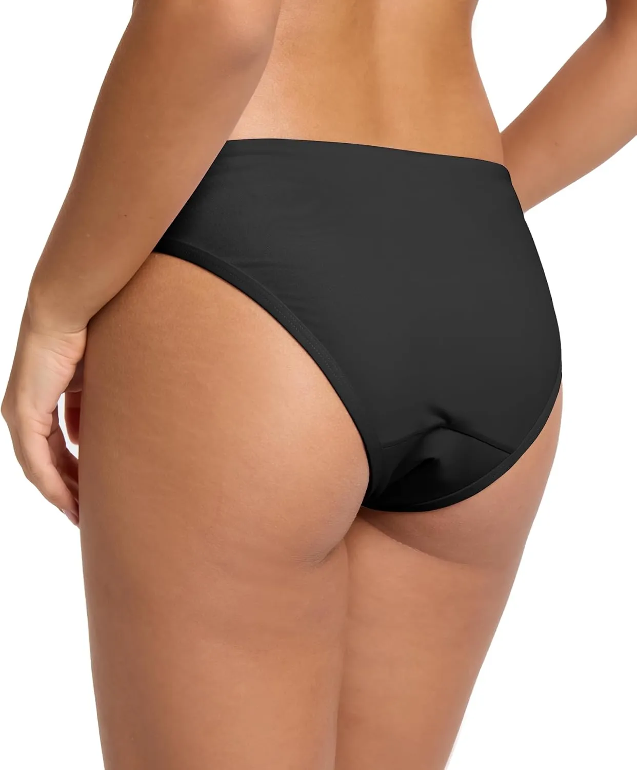 Beautikini Period Swimwear Bikini Menstrual Swim Bottoms Leakproof Low Waisted Period Bathing Suit Bottoms for Teen Girls