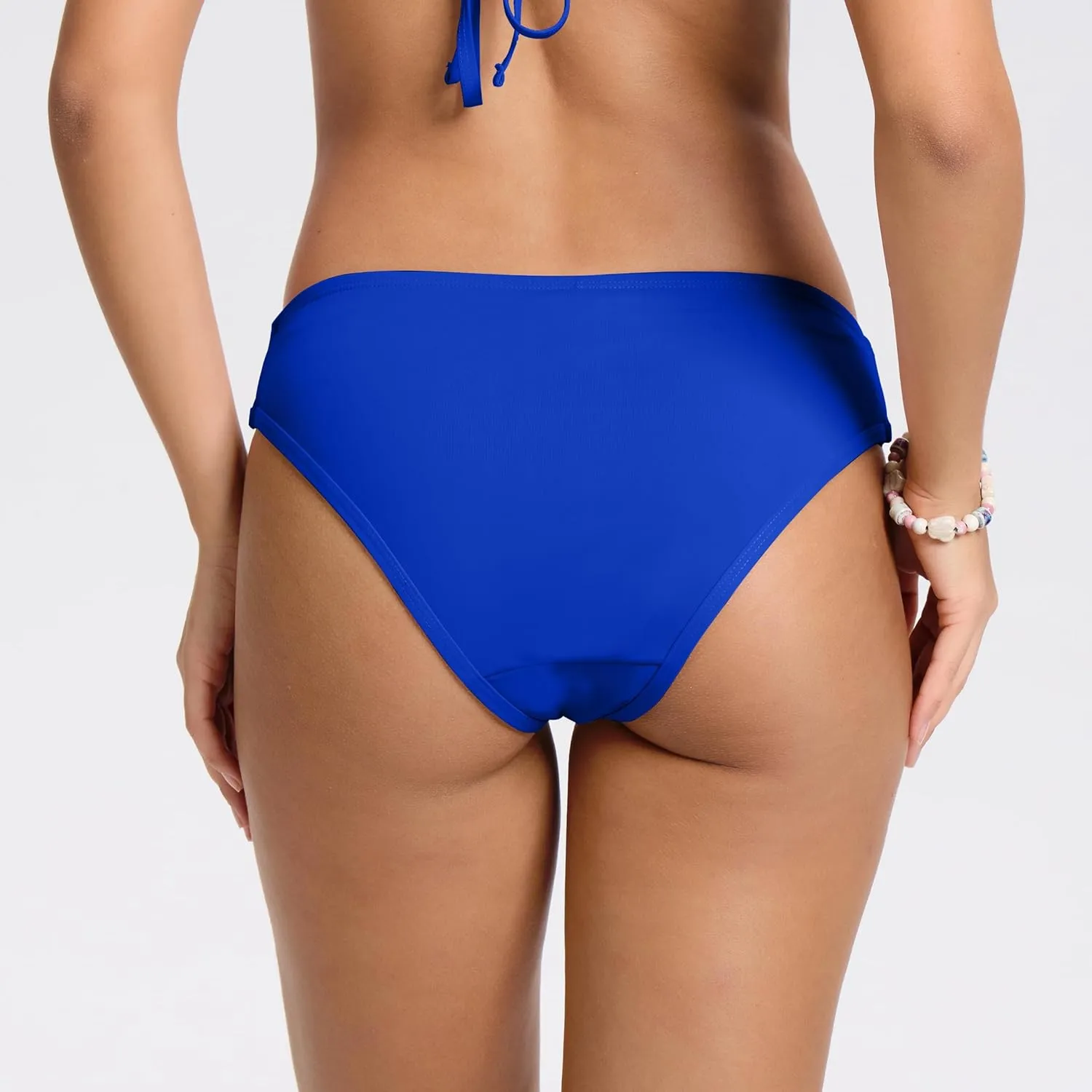 Beautikini Period Swimwear Menstrual Leakproof Low Waist Ruched Bikini Bottom Bathing Suit Shorts for Teen Girls