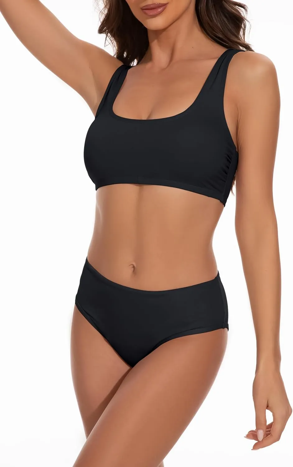 Beautikini Period Swimwear Two Piece Menstrual Leakproof Swimsuit Sporty Bikini Sets Bathing Suit for Teen Girls