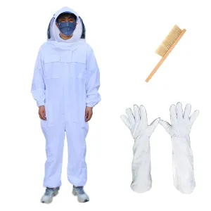 Bee Suits for Men&Women Sting Proof,Bee Keeper Suit for Men,Beekeeper Suit,Bee Protective Gear,Ventilated Bee Suit. (White, XL)