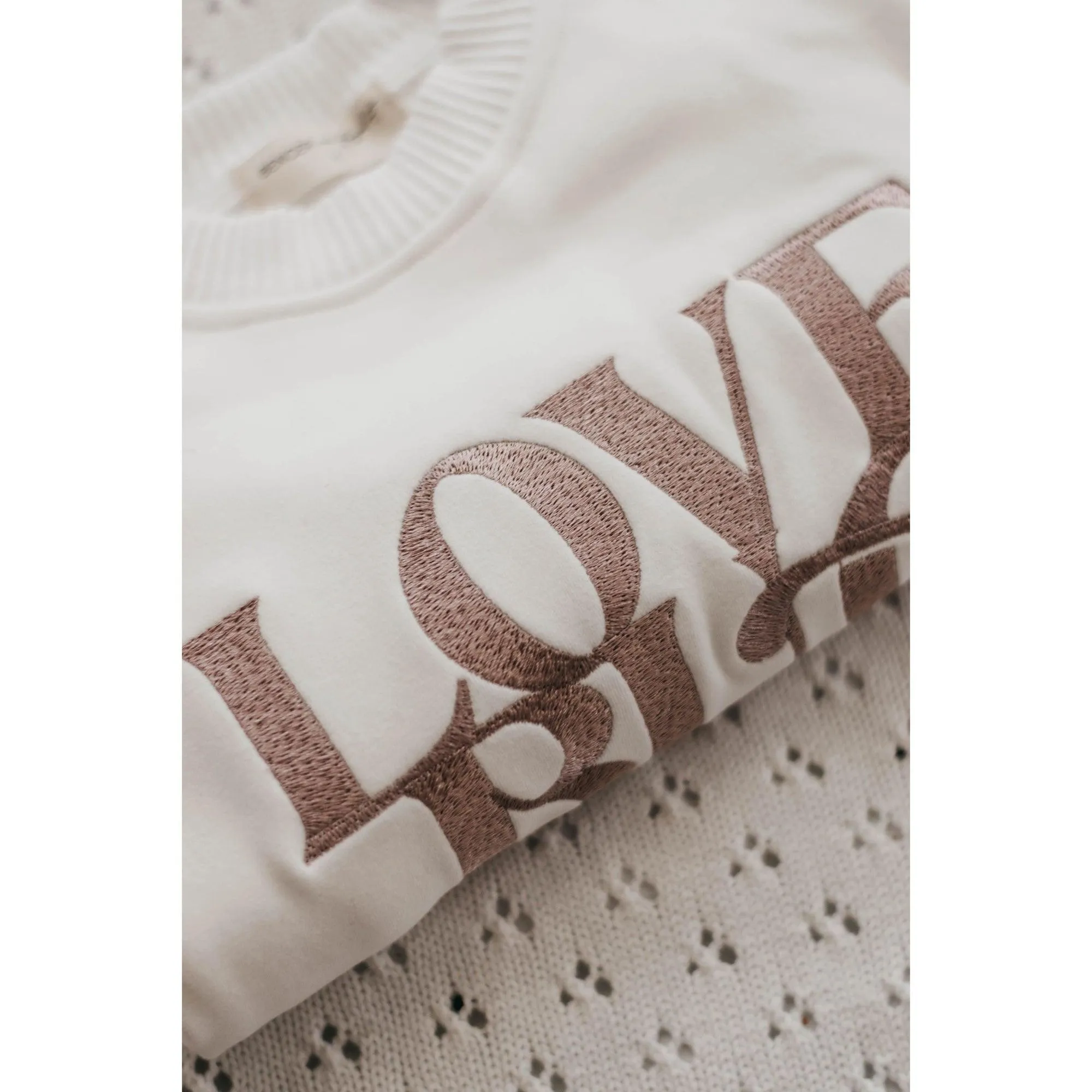 Bencer and Hazelnut | Love Bug Jumper, Mushroom Frill (White) - Size Newborn