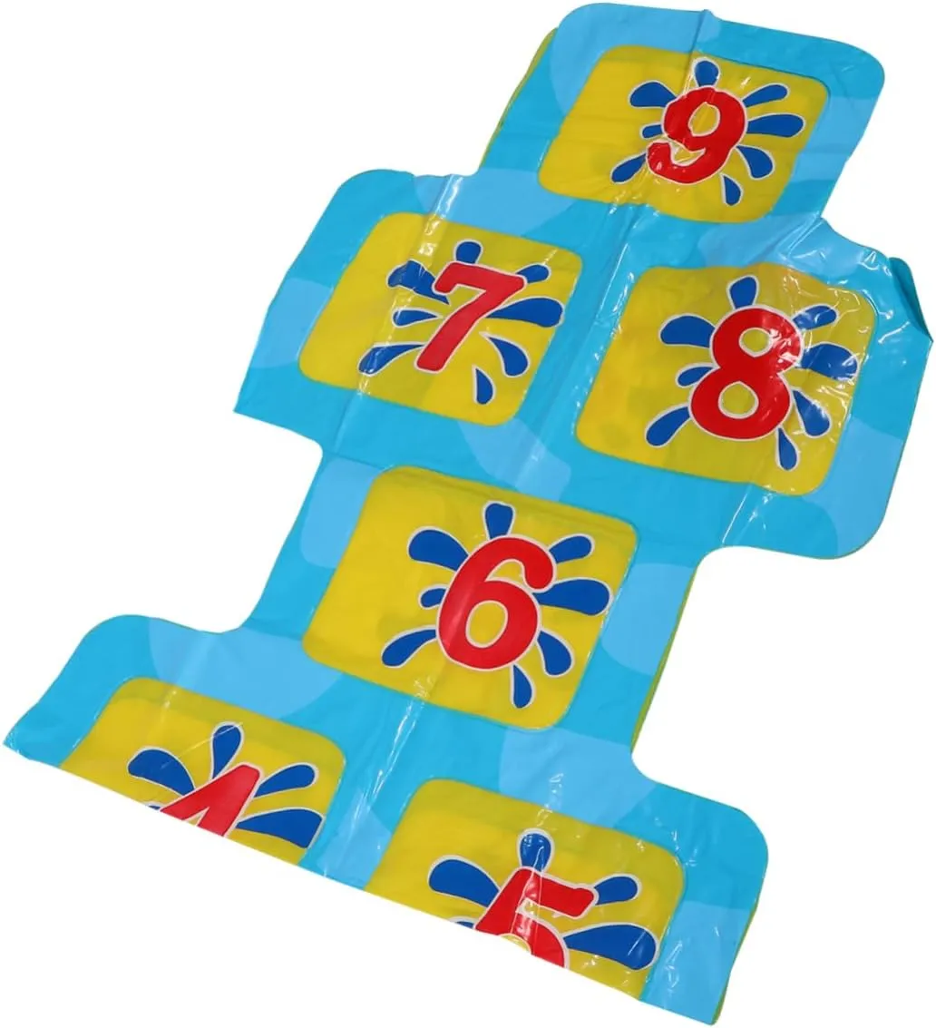 BESPORTBLE Inflatable Mat Water Spraying Digital Playmat for Boys and Girls Learning Numbers Leakproof Pool Beach Toy