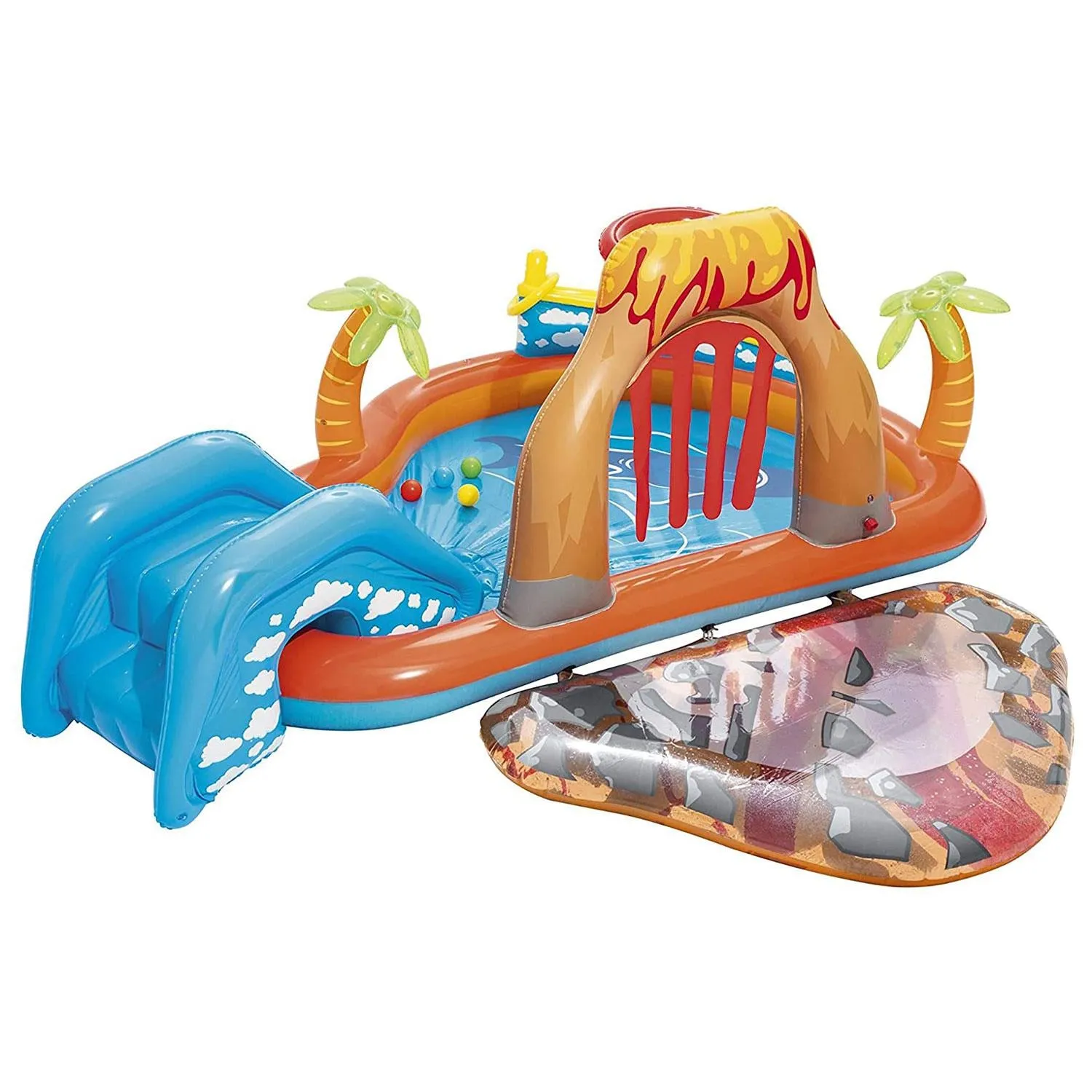 Bestway Sea Life Lava Lagoon Inflatable Play Center for Kids 2.65 x 2.65 x 1.04m