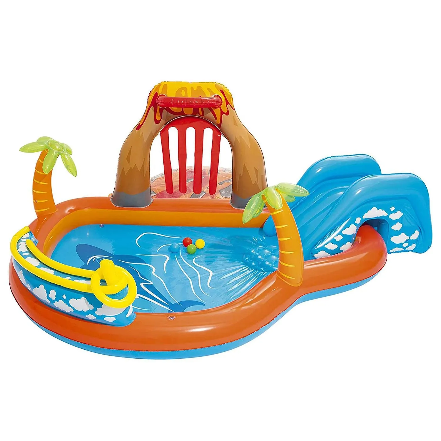 Bestway Sea Life Lava Lagoon Inflatable Play Center for Kids 2.65 x 2.65 x 1.04m