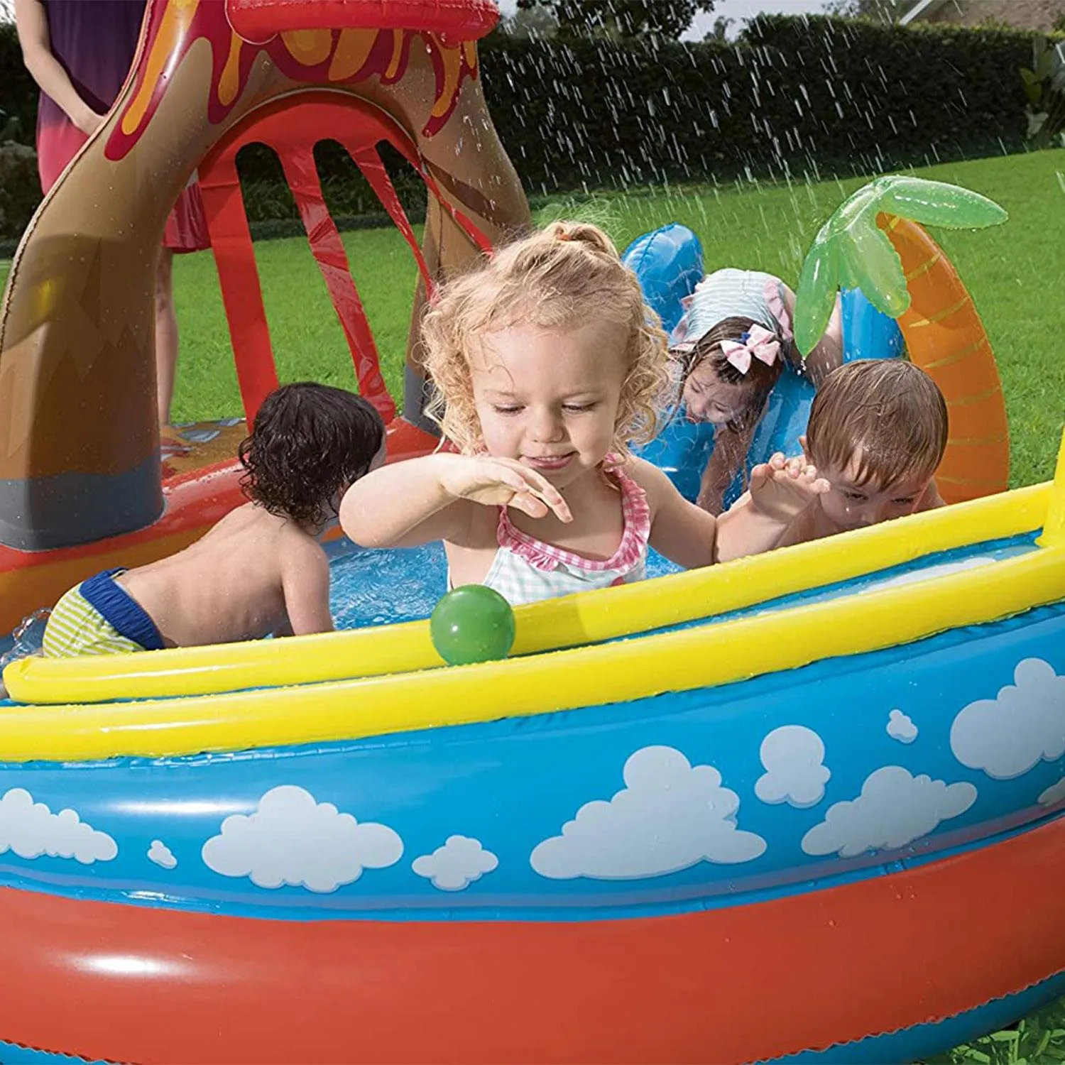 Bestway Sea Life Lava Lagoon Inflatable Play Center for Kids 2.65 x 2.65 x 1.04m