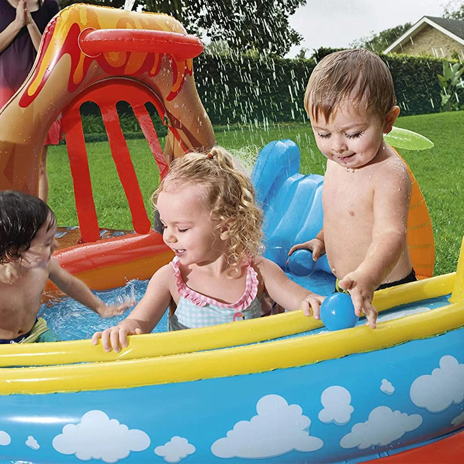Bestway Sea Life Lava Lagoon Inflatable Play Center for Kids 2.65 x 2.65 x 1.04m