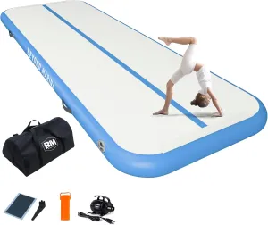 BEYOND MARINA Air Gymnastics Tumble Track 4/8 inches Thickness Inflatable Tumbling 10ft/13ft/16ft/20ft Air Mats for Home Use Training/Cheerleading/Yoga/Water with Electric Pump