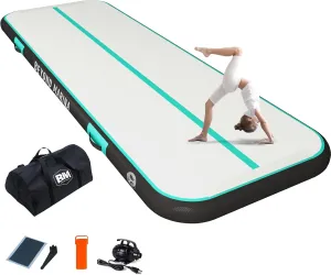 BEYOND MARINA Air Gymnastics Tumble Track 4/8 inches Thickness Inflatable Tumbling 10ft/13ft/16ft/20ft Air Mats for Home Use Training/Cheerleading/Yoga/Water with Electric Pump