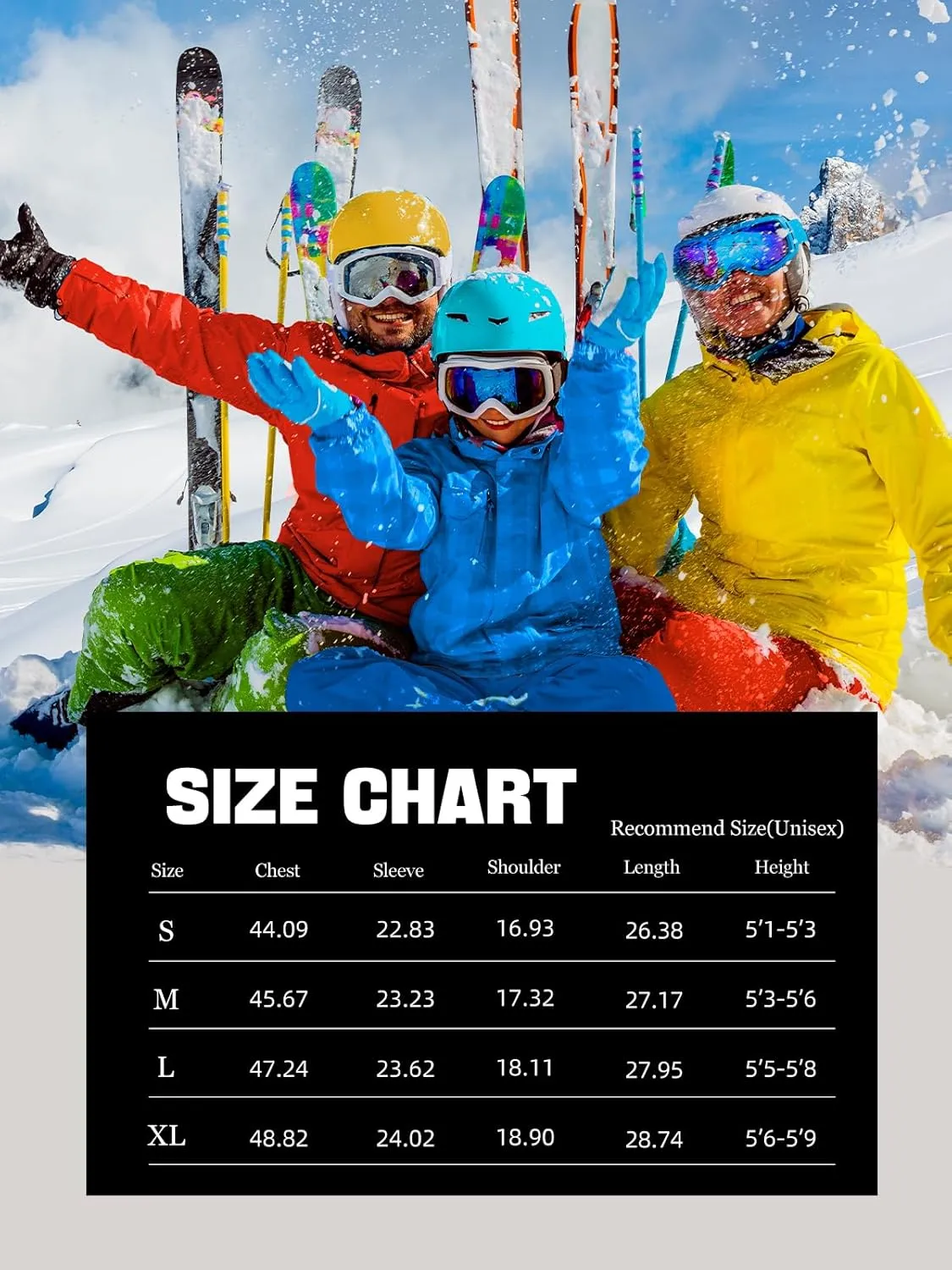 BGX Bluemagic Women's Ski Suit Windproof Waterproof Snowboard Colorful Printed Ski Snow Winter Jacket