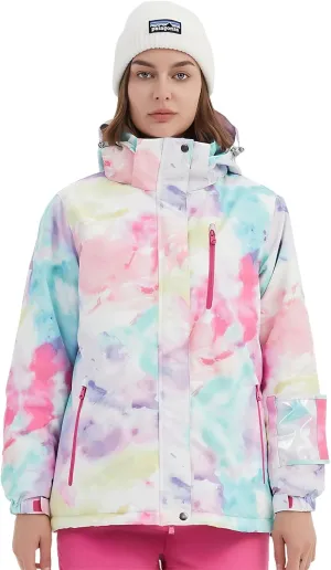BGX Bluemagic Women's Ski Suit Windproof Waterproof Snowboard Colorful Printed Ski Snow Winter Jacket