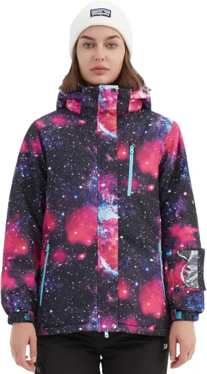BGX Bluemagic Women's Ski Suit Windproof Waterproof Snowboard Colorful Printed Ski Snow Winter Jacket