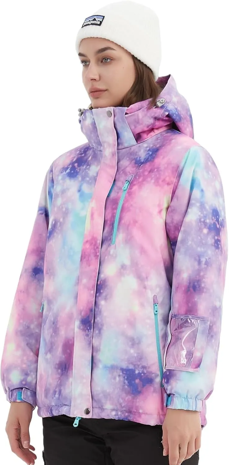 BGX Bluemagic Women's Ski Suit Windproof Waterproof Snowboard Colorful Printed Ski Snow Winter Jacket