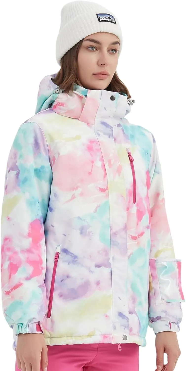 BGX Bluemagic Women's Ski Suit Windproof Waterproof Snowboard Colorful Printed Ski Snow Winter Jacket