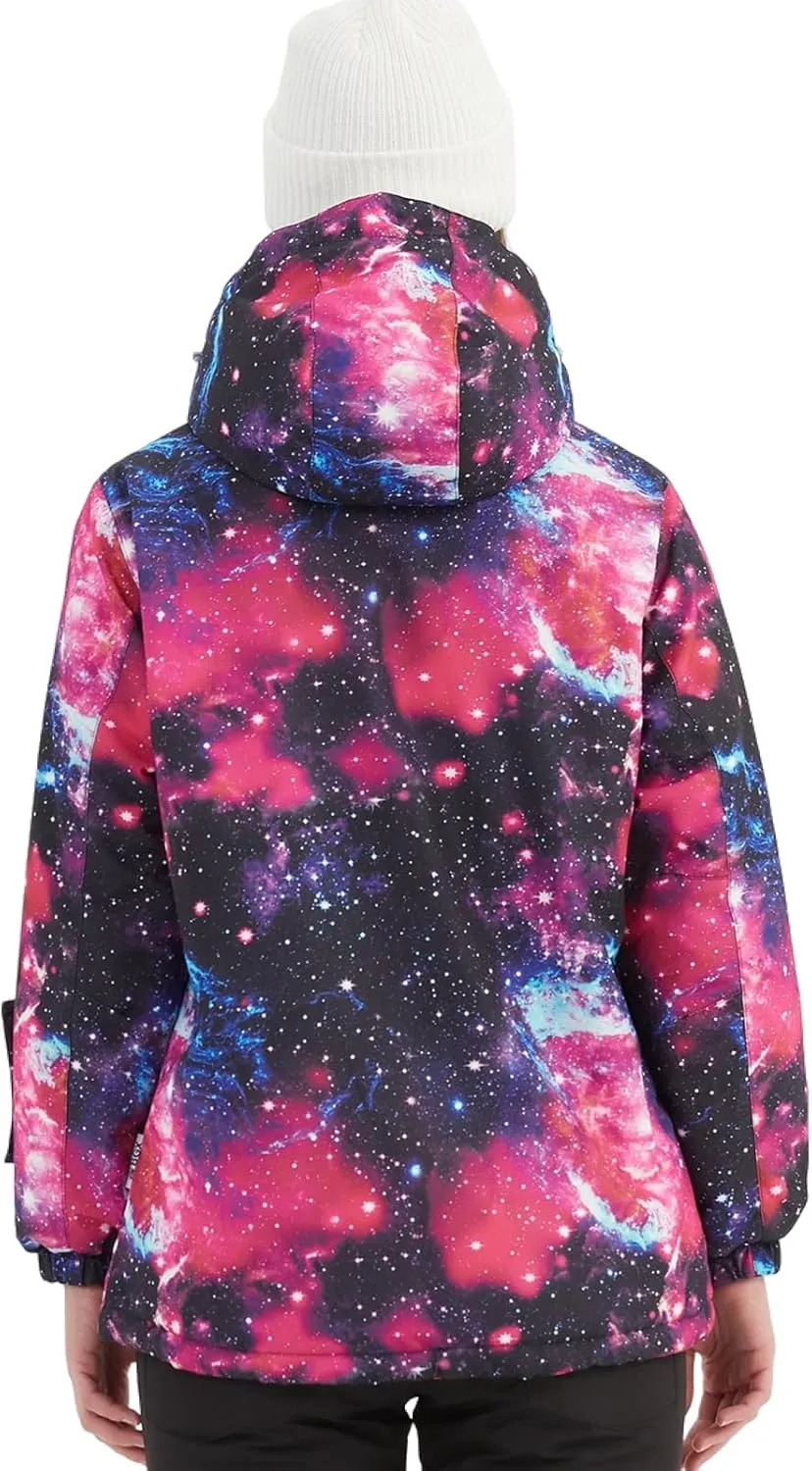 BGX Bluemagic Women's Ski Suit Windproof Waterproof Snowboard Colorful Printed Ski Snow Winter Jacket