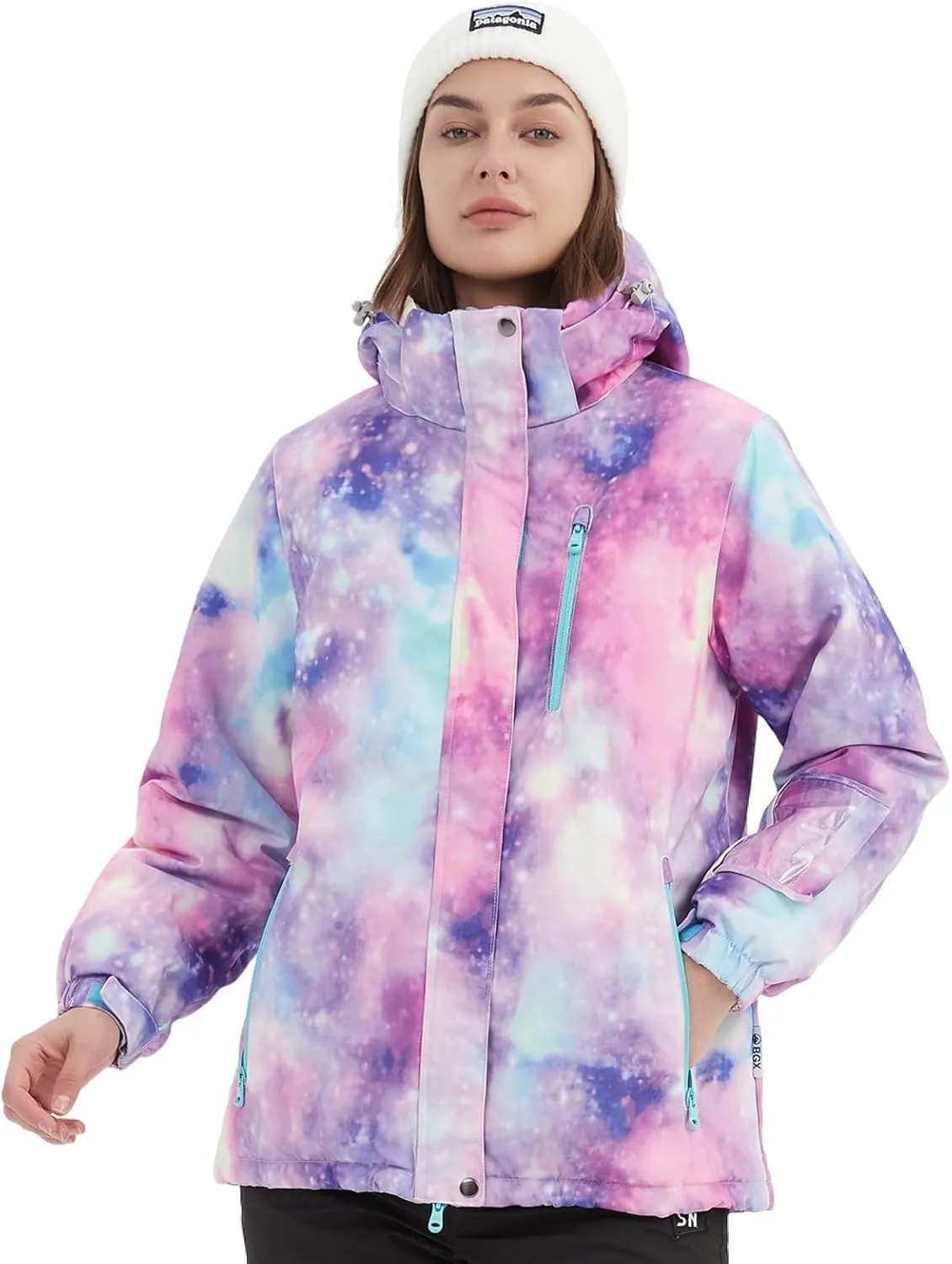 BGX Bluemagic Women's Ski Suit Windproof Waterproof Snowboard Colorful Printed Ski Snow Winter Jacket