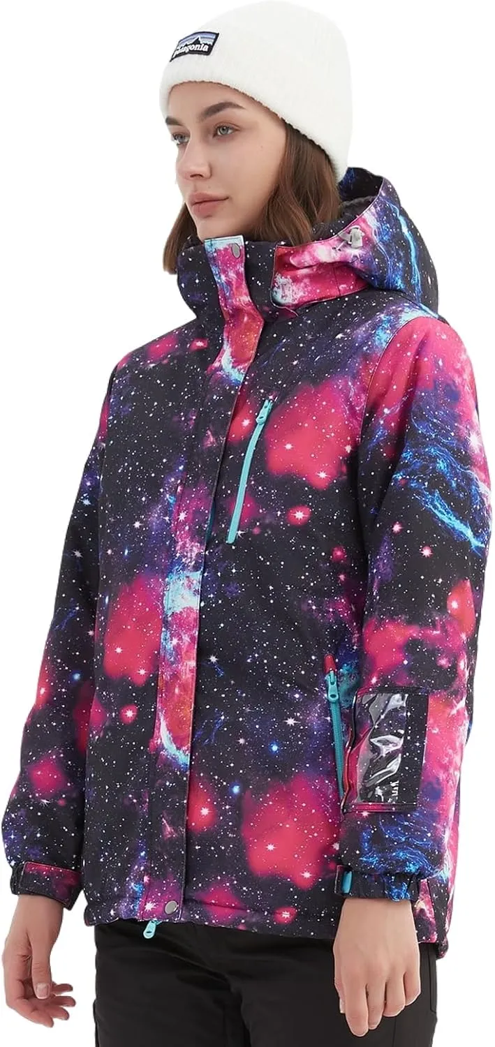 BGX Bluemagic Women's Ski Suit Windproof Waterproof Snowboard Colorful Printed Ski Snow Winter Jacket