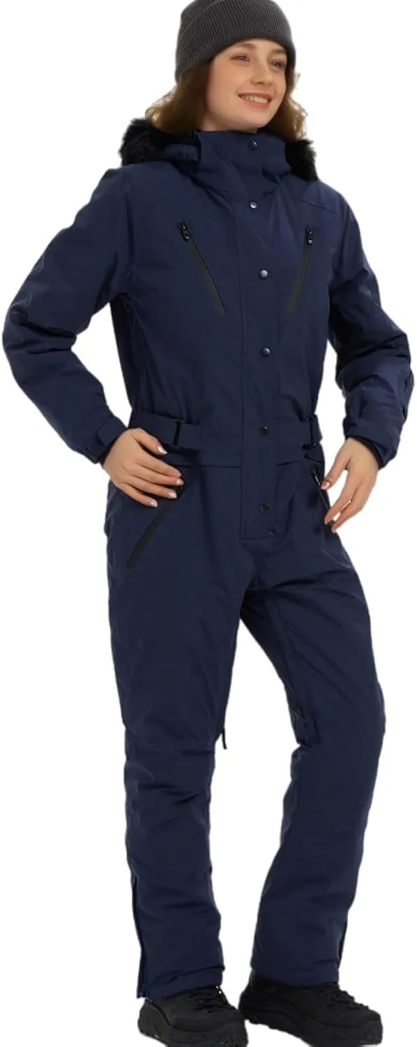 BGX Bluemagic Womens Snowsuit One Pieces Ski Suits Insulated Jumpsuit Waterproof Windproof Snowboard Jackets for Outdoor