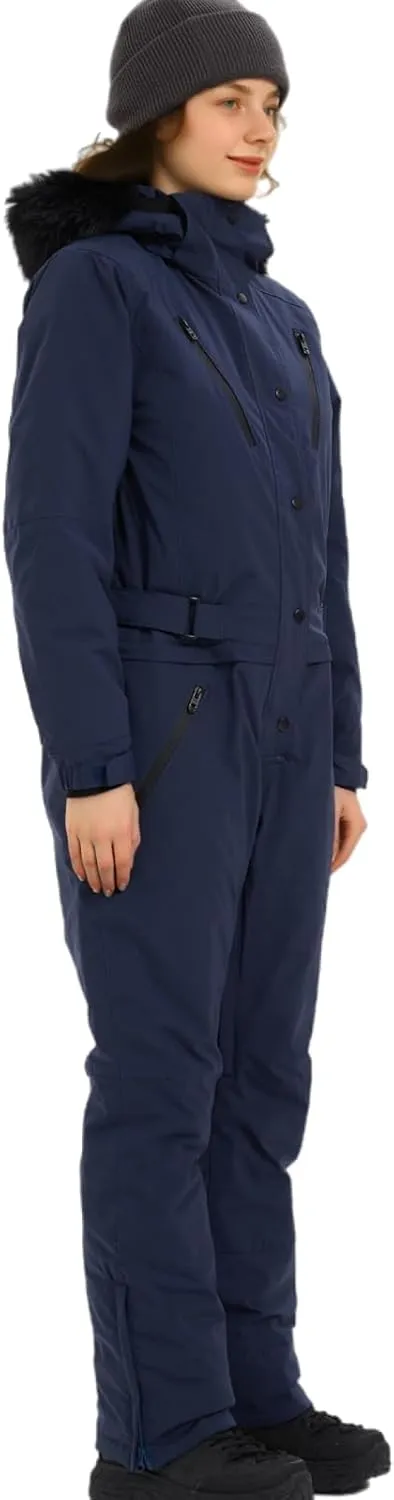 BGX Bluemagic Womens Snowsuit One Pieces Ski Suits Insulated Jumpsuit Waterproof Windproof Snowboard Jackets for Outdoor
