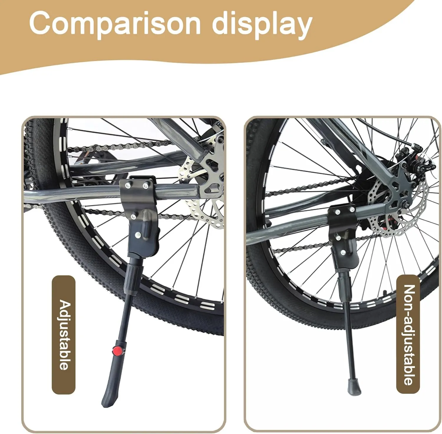 Bike Kickstand for Wilier Triestina Filante SLR 2020, Adjustable Bicycle Kickstand, Suit Mountain Bike, Concealed Spring-Loaded Latch, Aluminum Rear Side Bicycle Stand,A