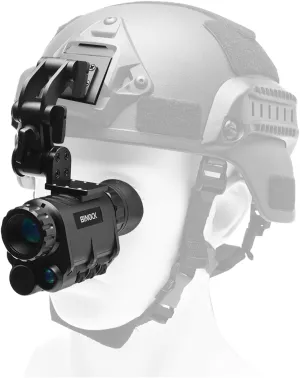 BINOCK NVG30 Helmet Night Vision Monoculars, PVS-14 Long Range Infrared Digital Goggles with 4 Color Modes 1-4X Magnification, Day&Night Use NVG WiFi for Camping Surveillance