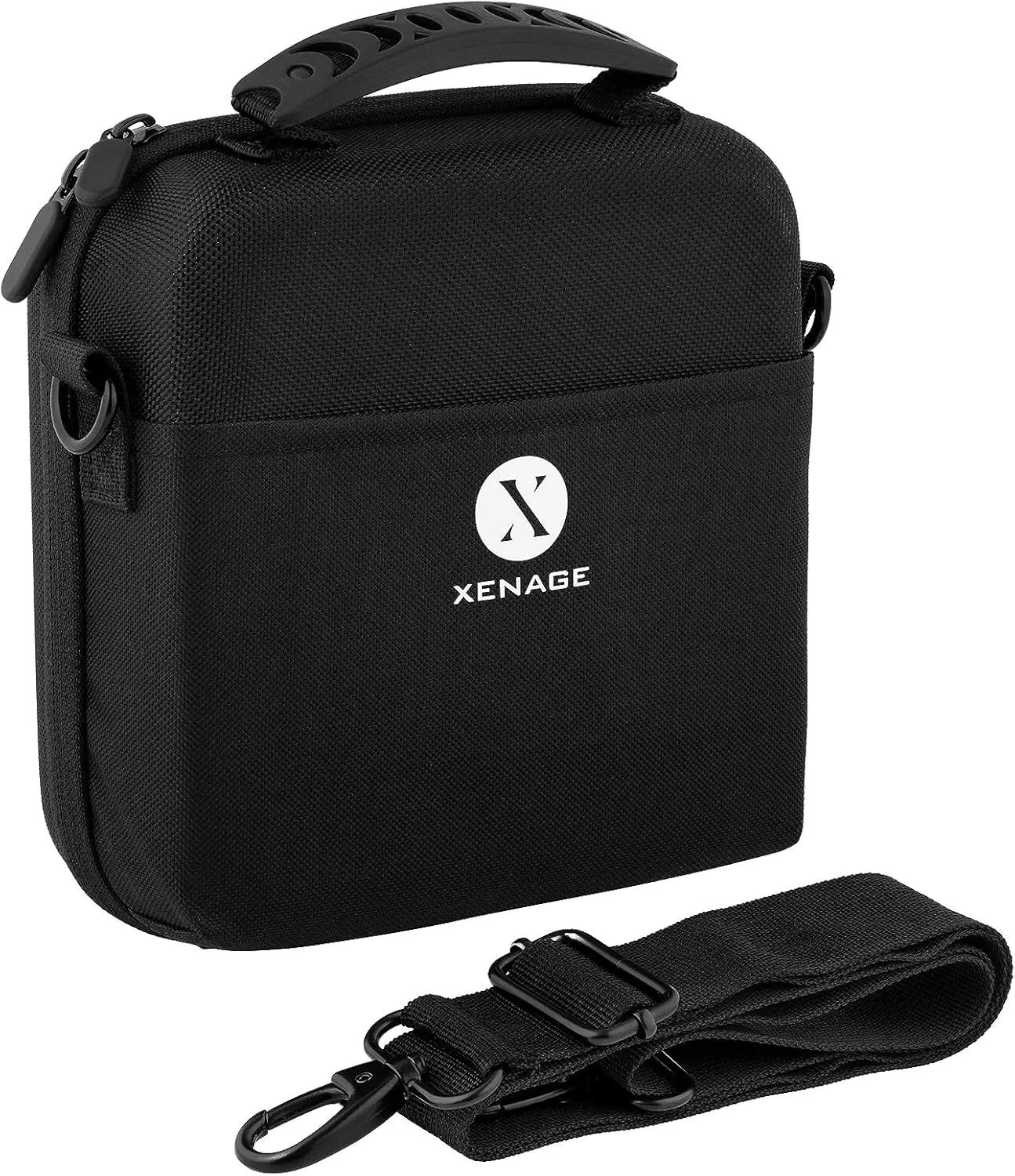 Binocular Case with Heavy-Duty Water-Resistant Hard EVA Cover (7x7x2.5”) Carry Handle, and Carrying Strap for Hiking, Hunting, Backpacking, Outdoor Travel, Rugged and Compact Cover