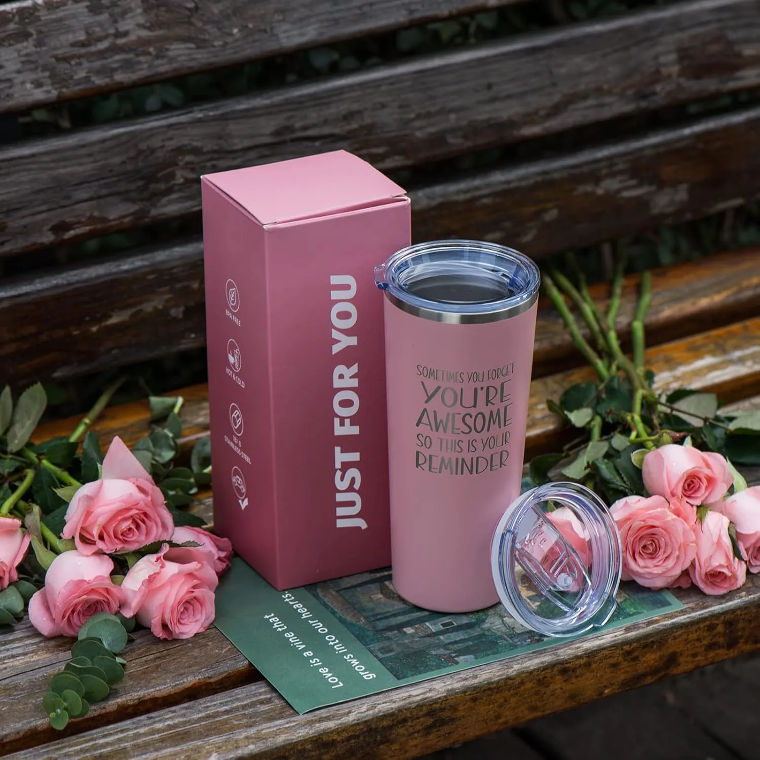 Birthday Gift for Women Friends Female, Thank You & Inspirational Gifts, Birthday Presents for Friend,Her,Coworker,Employee-22 Oz Stainless Steel Tumbler