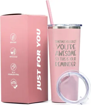 Birthday Gift for Women Friends Female, Thank You & Inspirational Gifts, Birthday Presents for Friend,Her,Coworker,Employee-22 Oz Stainless Steel Tumbler