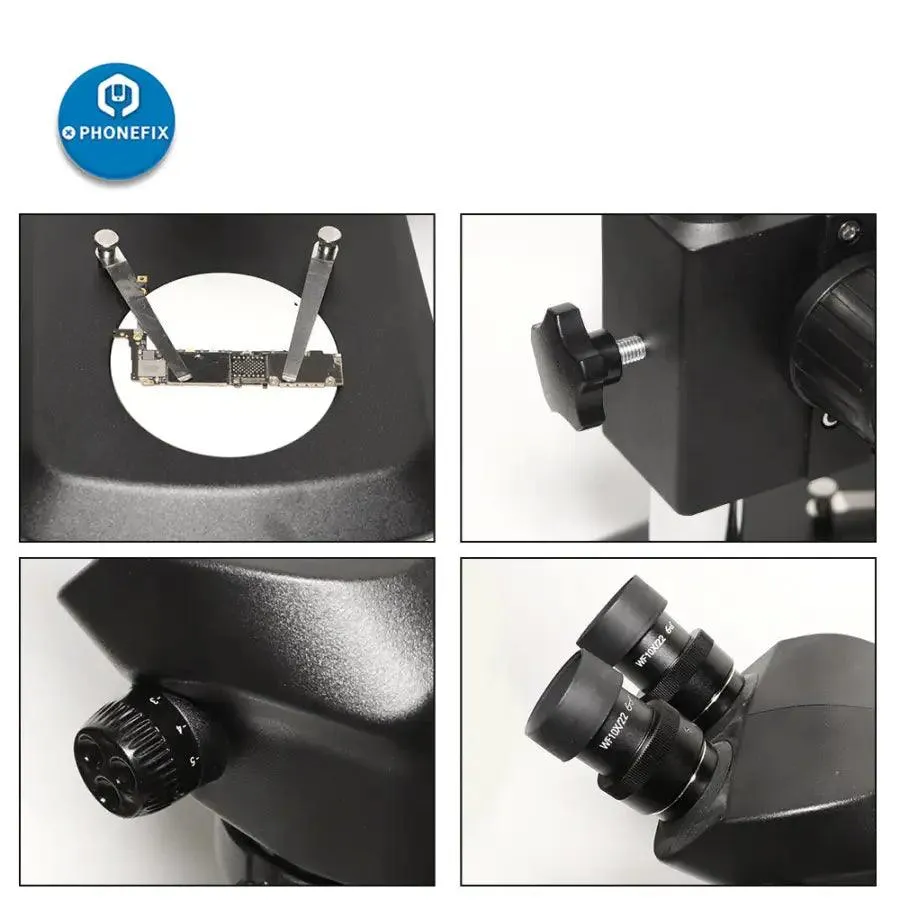 Black Simul Focal Binocular Stereo Big Table Stand Microscope Head