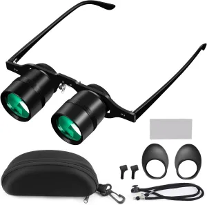 BLACKICE Binocular Glasses, Professional for Fishing, Hands Free, Zoom Optics, TV, Sports, Concerts, Theater, and Sightseeing, Portable Binoculars and Opera Glasses