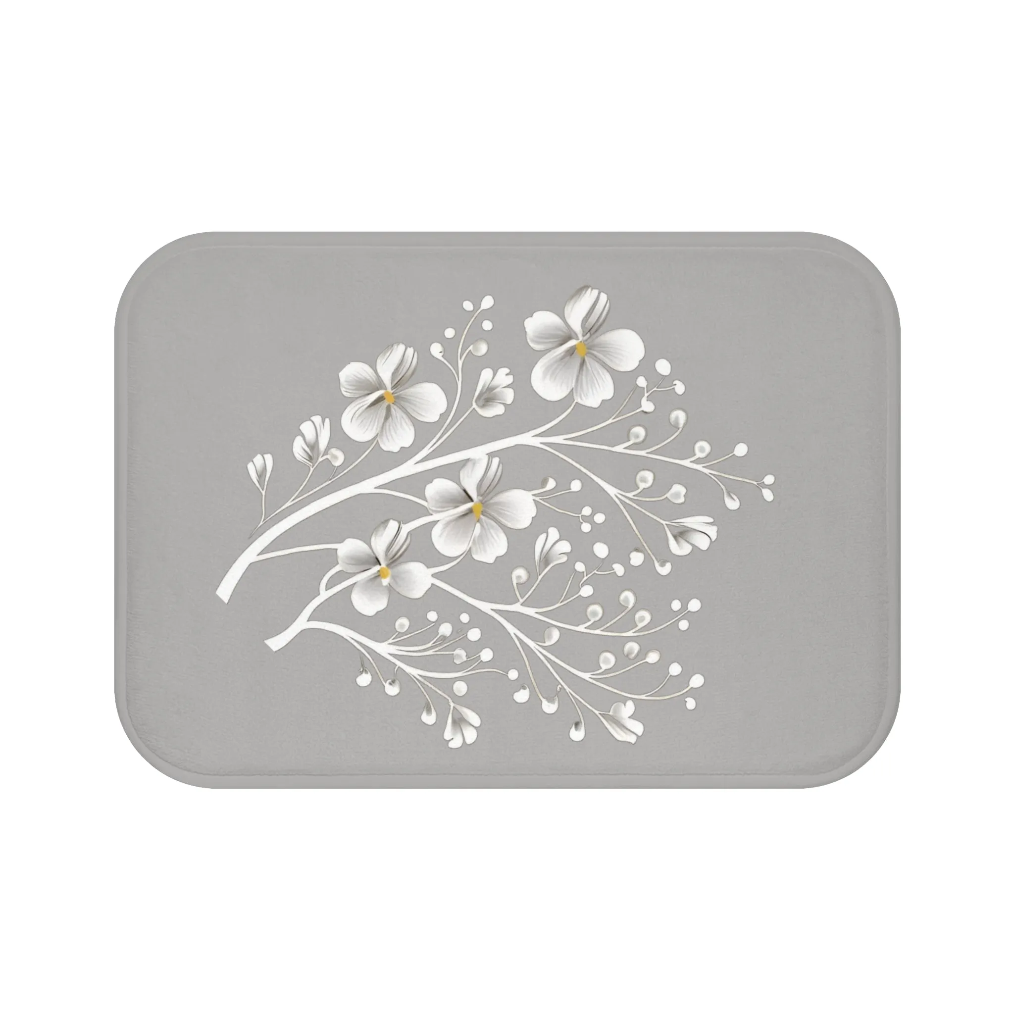 Blossom Whispers Memory Foam Bath Mat