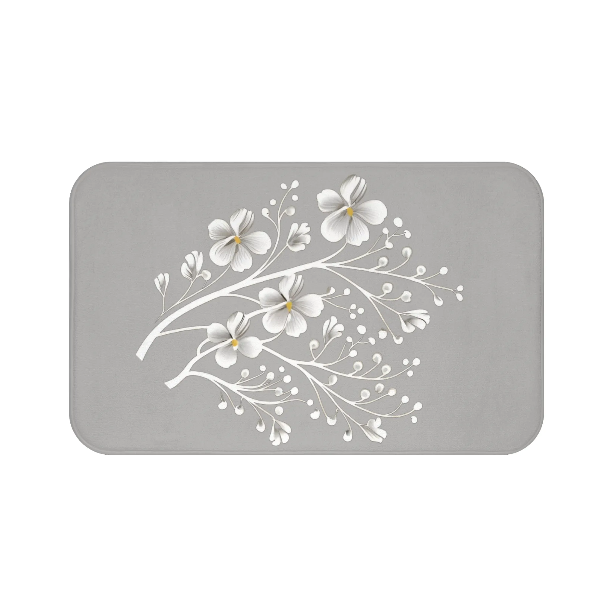 Blossom Whispers Memory Foam Bath Mat