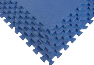 BLUE 240 SQ Ft Pack foam interlocking mats anti fatigue exercise flooring safety gym multi purpose floor mat RC race track racetrack yoga pilates eva garage tradeshow booth retail