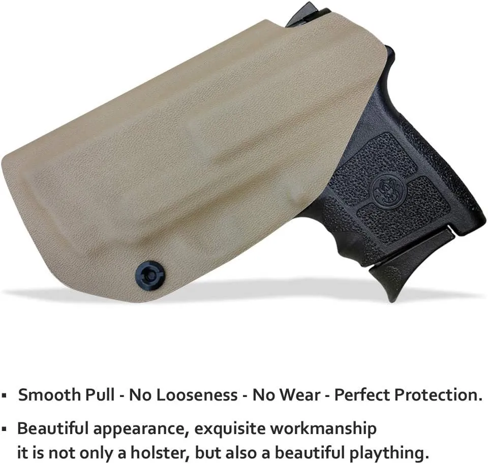 Bodyguard 380 Holster IWB Kydex Holster Fit: Smith & Wesson M&P Bodyguard 380 / Bodyguard 380 with Integrated Laser Pistol⎜Inside Waistband Carry⎜Adj. Cant Retention⎜Cover Mag-Button⎜No Wear⎜No Jitter