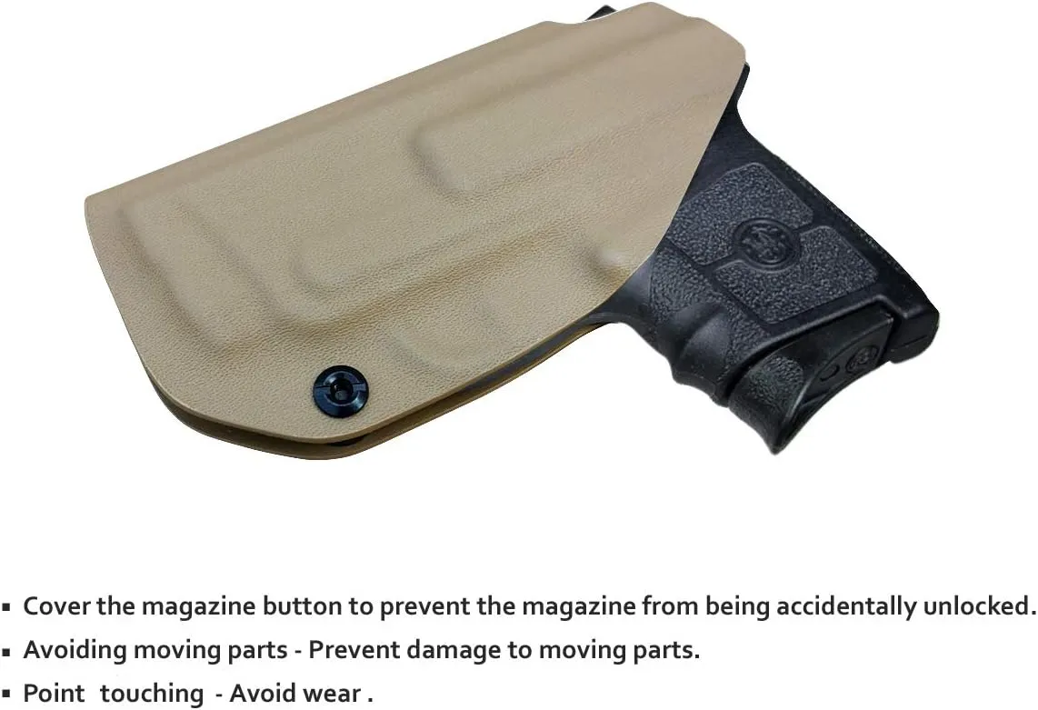 Bodyguard 380 Holster IWB Kydex Holster Fit: Smith & Wesson M&P Bodyguard 380 / Bodyguard 380 with Integrated Laser Pistol⎜Inside Waistband Carry⎜Adj. Cant Retention⎜Cover Mag-Button⎜No Wear⎜No Jitter