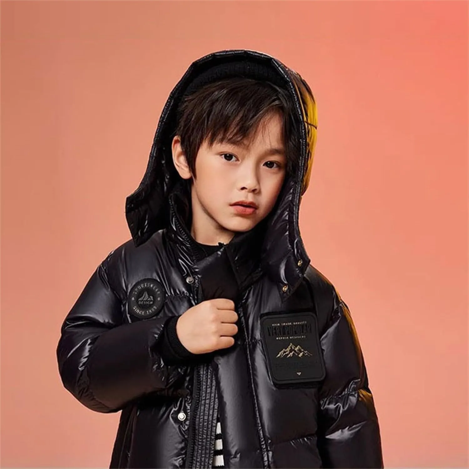 Boys Girls Long Heavyweight Puffer Jacket with Detachable Hood Kids Waterproo𝐟 Zip up Toddler Overalls for Boys Winter