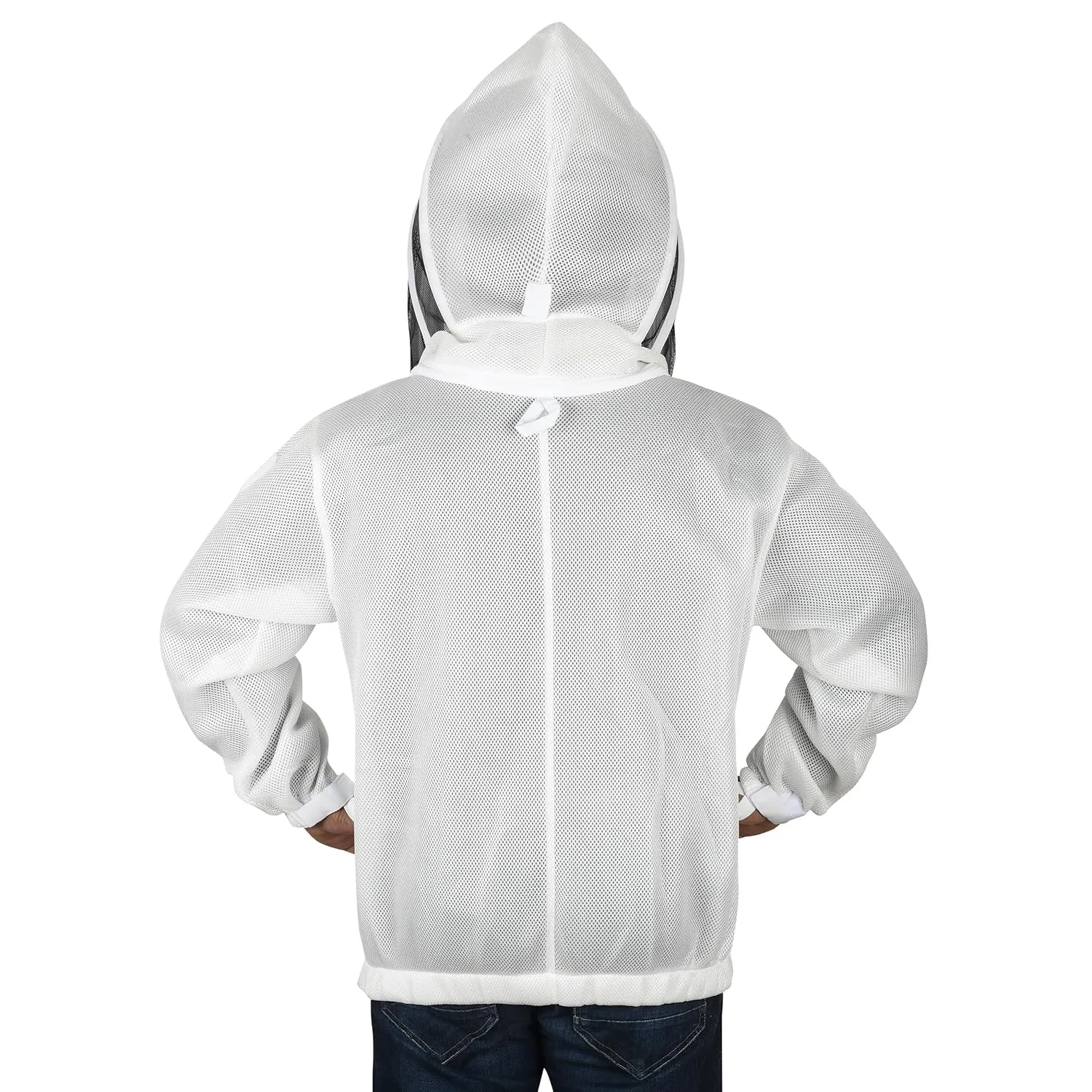 BP-401 Bee Jacket Mesh Ventilation for Professional Beekeeper's Total Protection, Light Weight, YKK Zipper with Clear View with Carring Bag by Bee Proof (Large)