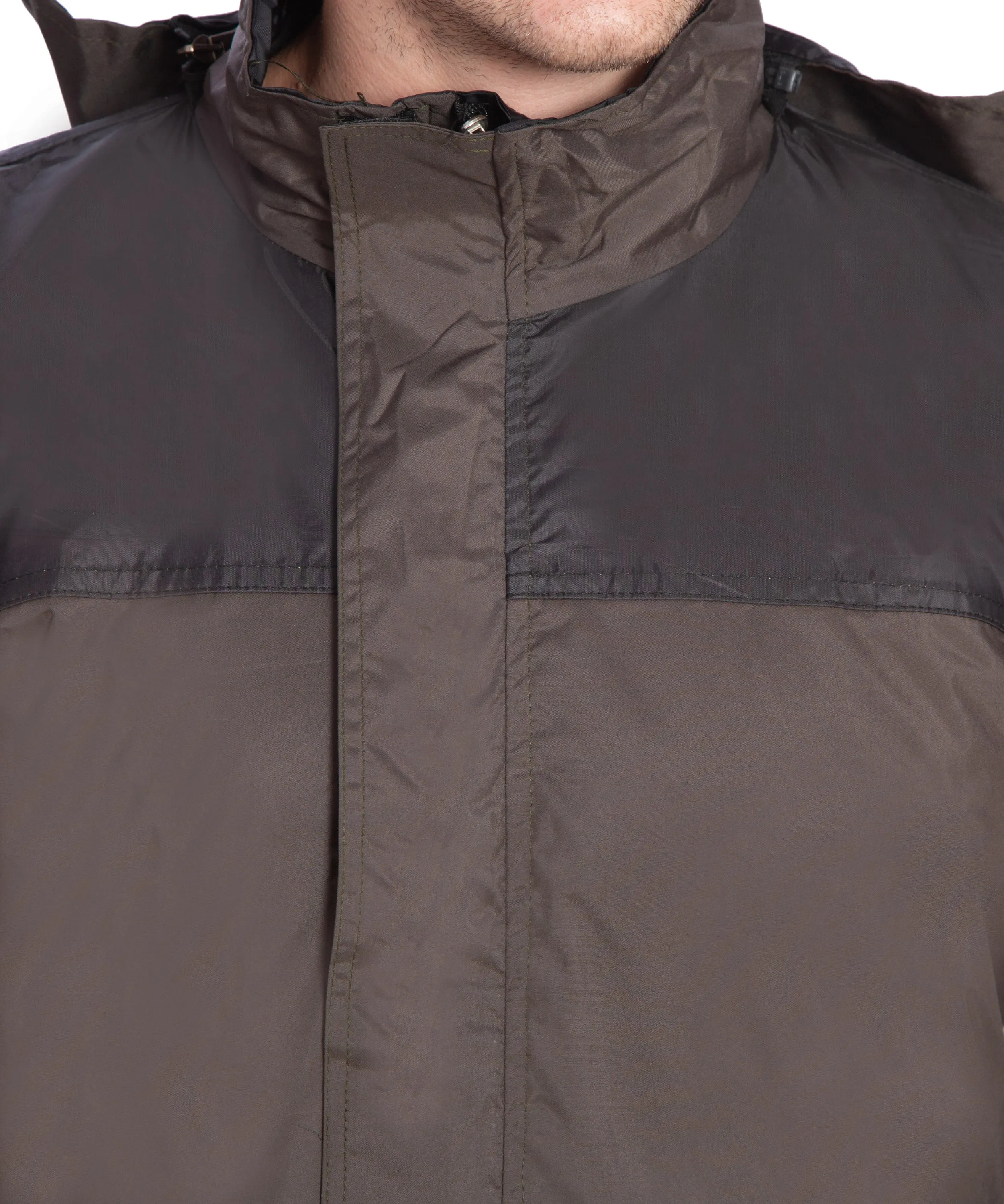 BTfash Two color Waterproof Rainsuit For Men,Men Bike Rain Suit Rain Jacket Suit Inner Mobile Pocket
