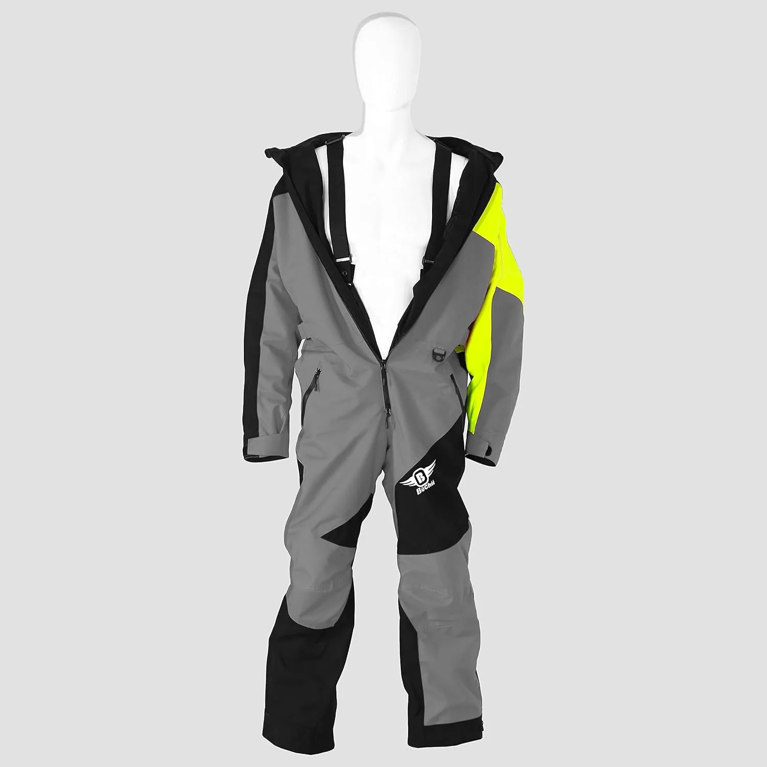 Buchii Resolve One Piece SnowSuit mens Snowmobile Suit Waterproof Durable 30K 30K Fabric
