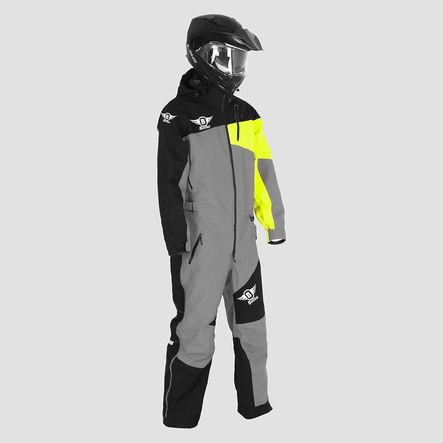 Buchii Resolve One Piece SnowSuit mens Snowmobile Suit Waterproof Durable 30K 30K Fabric
