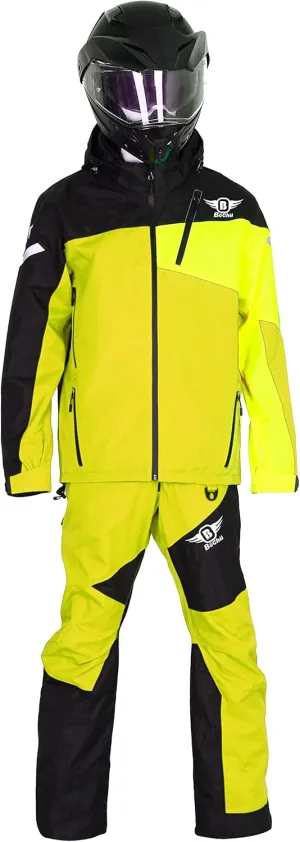 Buchii Resolve Two Piece SnowSuit mens Snowmobile Suit Waterproof Durable 30K 30K Fabric