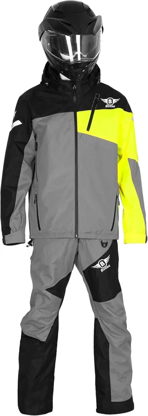 Buchii Resolve Two Piece SnowSuit mens Snowmobile Suit Waterproof Durable 30K 30K Fabric